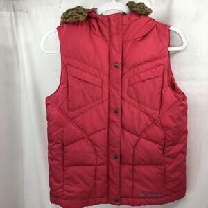 Columbia Pink Hooded Puffer Vest Girl's Youth Size 14/16